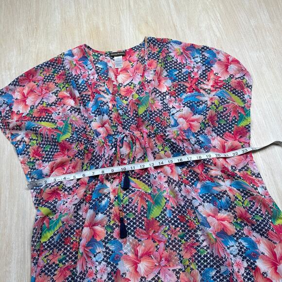 Tommy Bahama Tropical Floral Print Beach Resort Vacay Swim Coverup Dress Small - Picture 8 of 14
